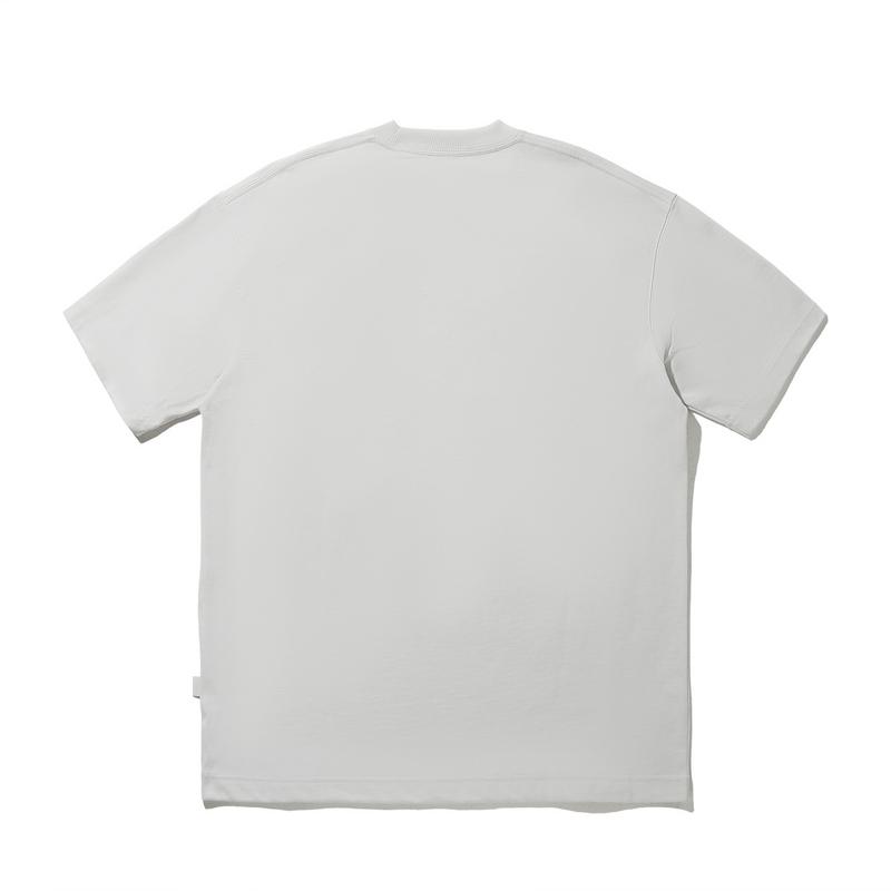 T-shirt Unisexe à Manches Courtes Ample Li Ning Revive Comfort Hauts Gris Goutte d'Eau AHSW981-3