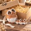 Warm Atmosphere Room Decor Parent-child Desktop Ornament Retro Style Miniature Animal Statue Owl Figurine for Desk Resin Figurines Micro Landscape,