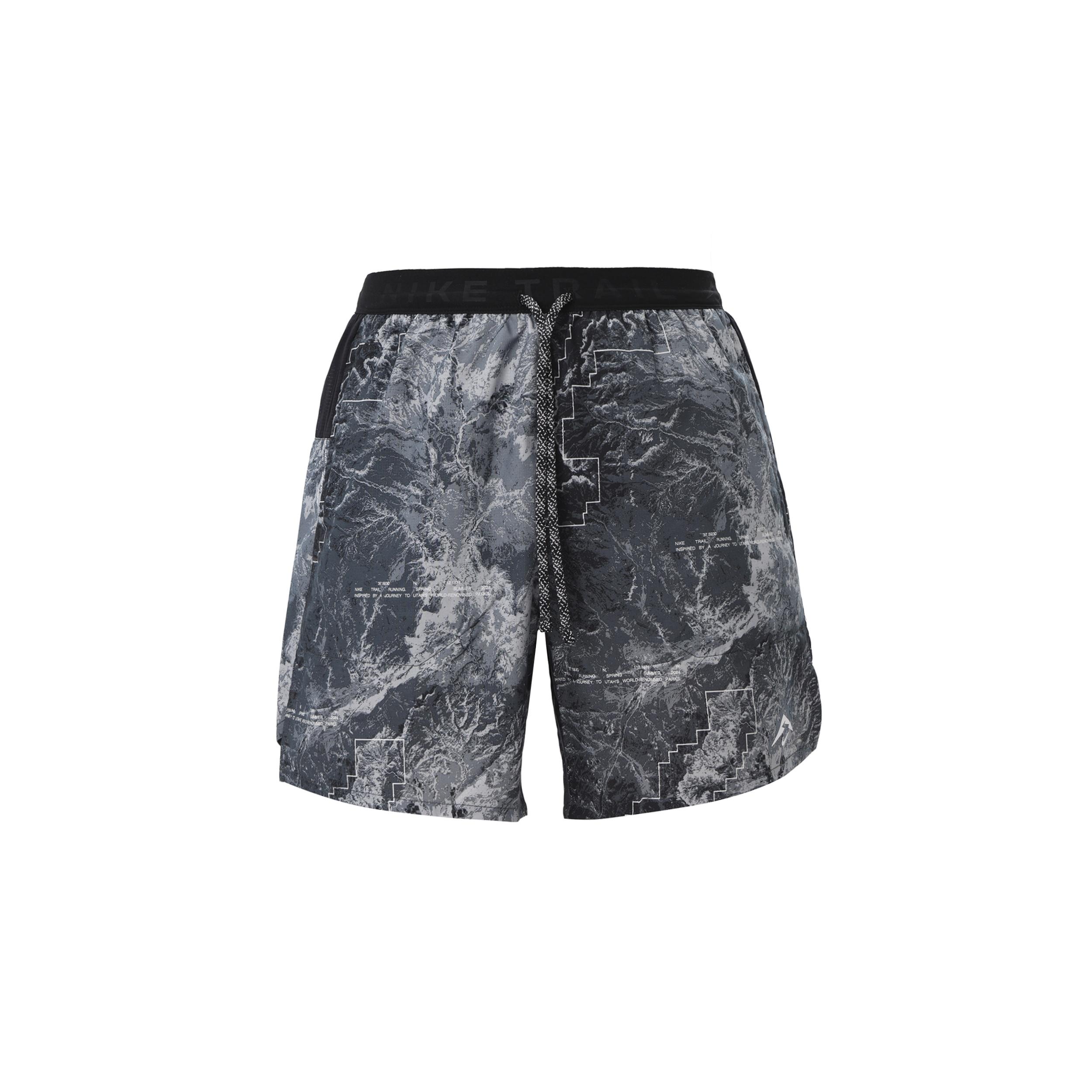 Nike Stride Dri-FIT 18cm Brief-Lined Running Shorts Asia Sizing Anthracite Black Men s FN3315-060 S