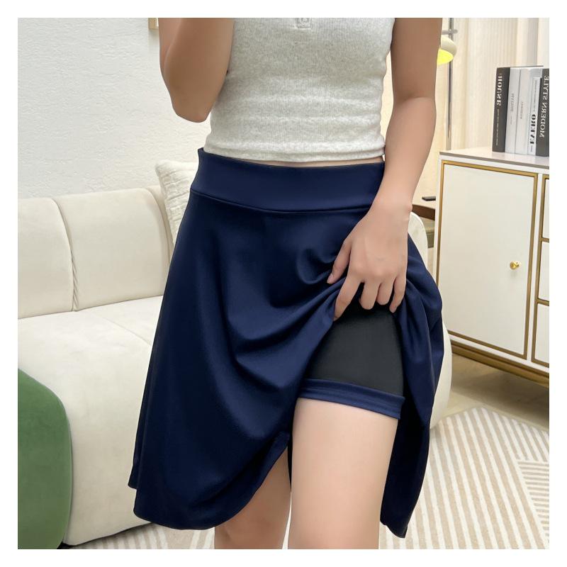 

Memory Black Cat 55CM Women s Anti-Exposure Autumn/Winter Solid Color Umbrella Skirt 3XL темно-синього кольору