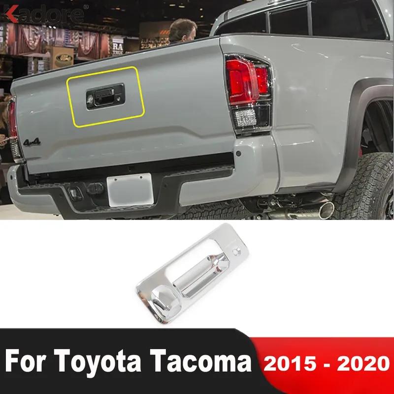 Rear Trunk Handle Bowl Cover Trim For Toyota Tacoma 2015- Chrome Car Tailgate Door Handles Catch Cap Trims Accessories