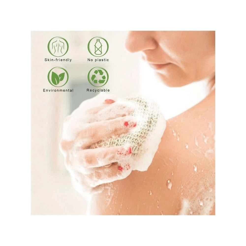 Soap Saver Pouch, Sisal Soap Bag With Drawstring And, Soap Saver Bag, Knotted Shower Soap Bag For Foaming And Drying, Bathroom Accessories