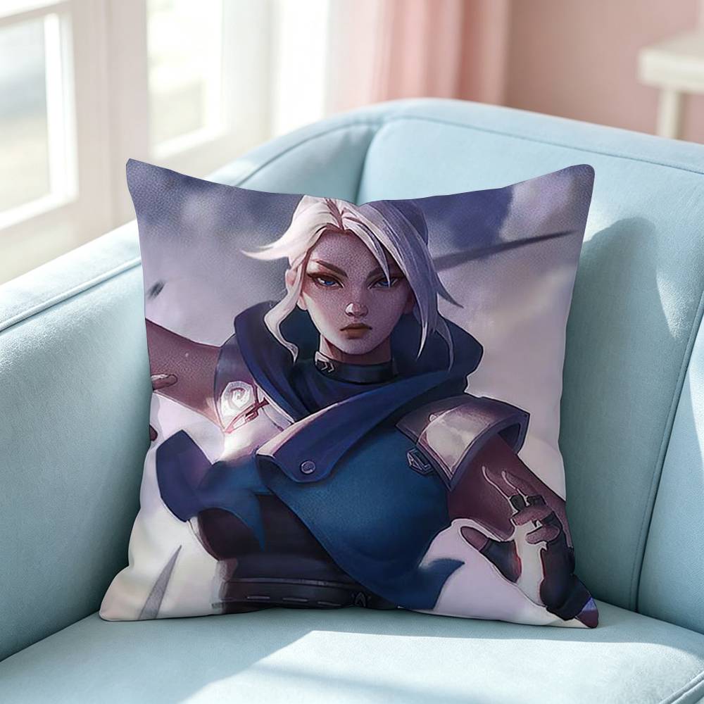 Hot Shooting Character Clove Jett Square DoubleSided printed Pillow Case Bedroom Bedside Pillow Sofa Cushion Cover