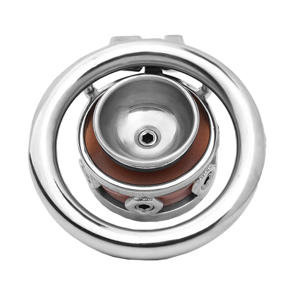 Silikonowa symulowana pochwa ze stali nierdzewnej dla mężczyzn CB Lock Chastity Lock zdejmowany pierścień na penisa Gay Cuckold Sex Toys