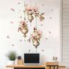 Vintage Floral Wall Sticker Self-Adhesive Removable for Bedroom Living Room Entryway Background Home Decor