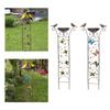 Metal Bird Bath with Plant Trellis Outdoor Garden Decoration 36.5x100cm for Bird Lovers Easily Install Multifunctional Sturdy