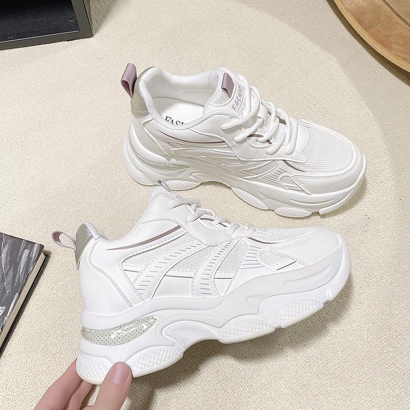 

2025 autumn new German training shoes women s mesh breathable versatile platform sports white shoes casual dad shoes trendy shoes 40 фіолетовий