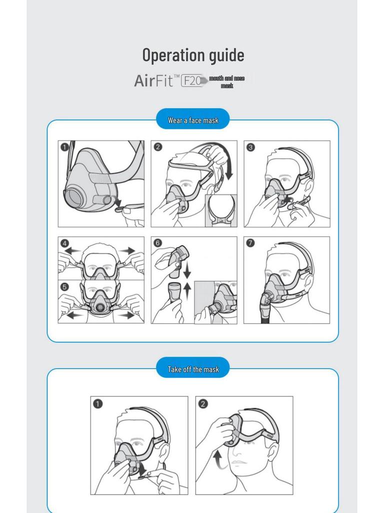 ResMed AirFit F20 Full Face Mask for Mouth and Nose - Original Accessories