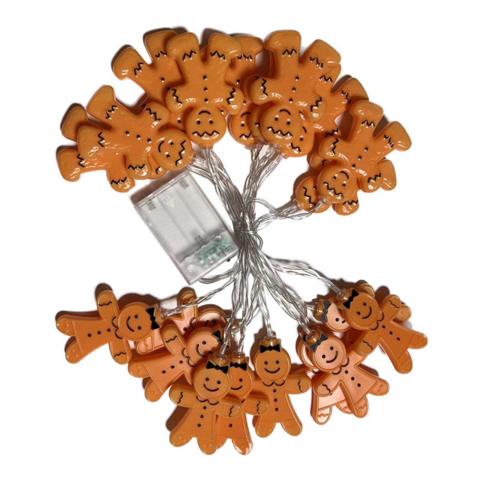 

Christmas Festive Atmosphere Decoration Led String Lights, Small Lights, Children S Cartoon Pendants, Colored Light Strings One Size оранжевый