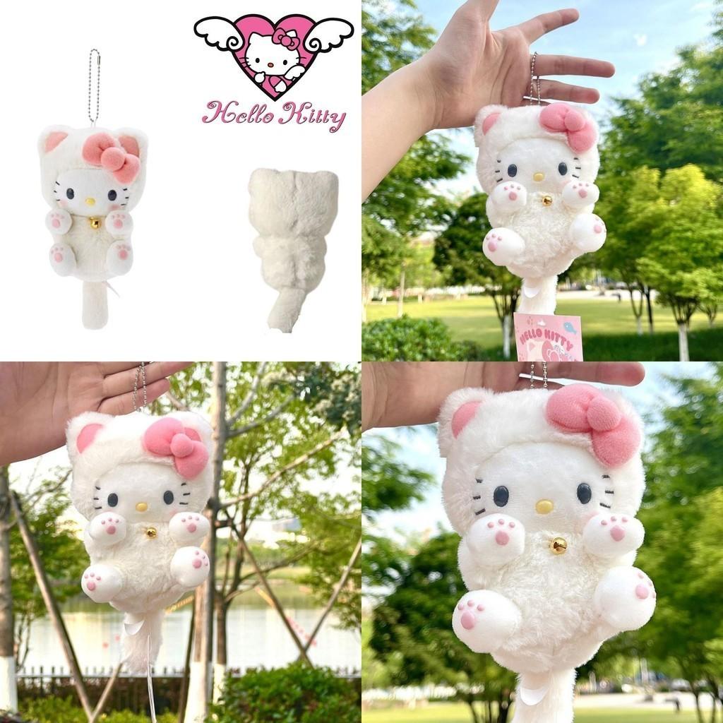 Cute Hellokitty Plush Doll Keychain Bag Charm For Girls