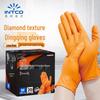 Thickened Diamond Texture Disposable Nitrile Protective Gloves