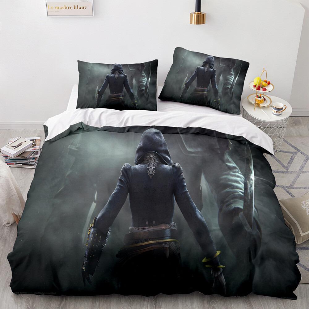 New Game A-Assassin S Creed Art Duvet Cover Pillowcase Bedding Set Kids Boy Bedroom Decoration Gift Single Double Large Size