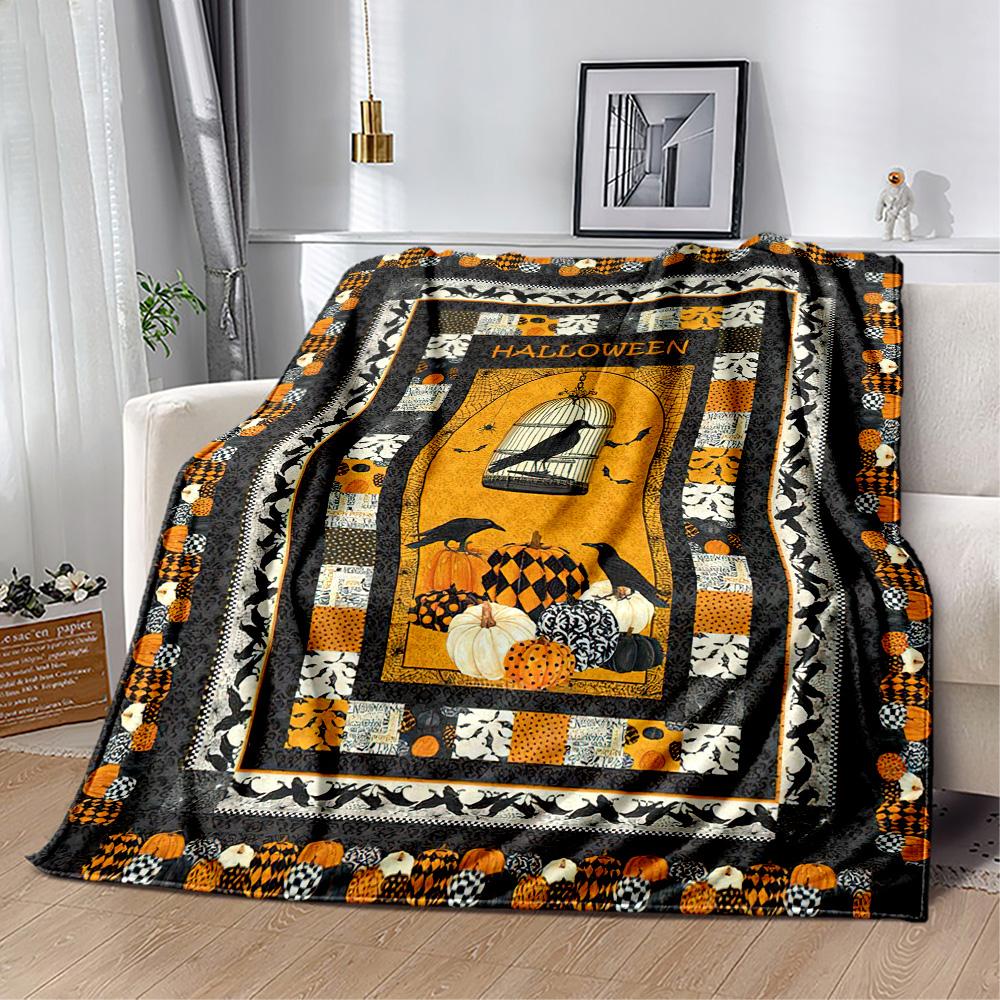 Halloween 36 Blanket Soft Warm Cozy Perfect for Livingroom Couch Bed Four Seasons Multipurpose Digital Print Best Holiday Gift for Friends Family