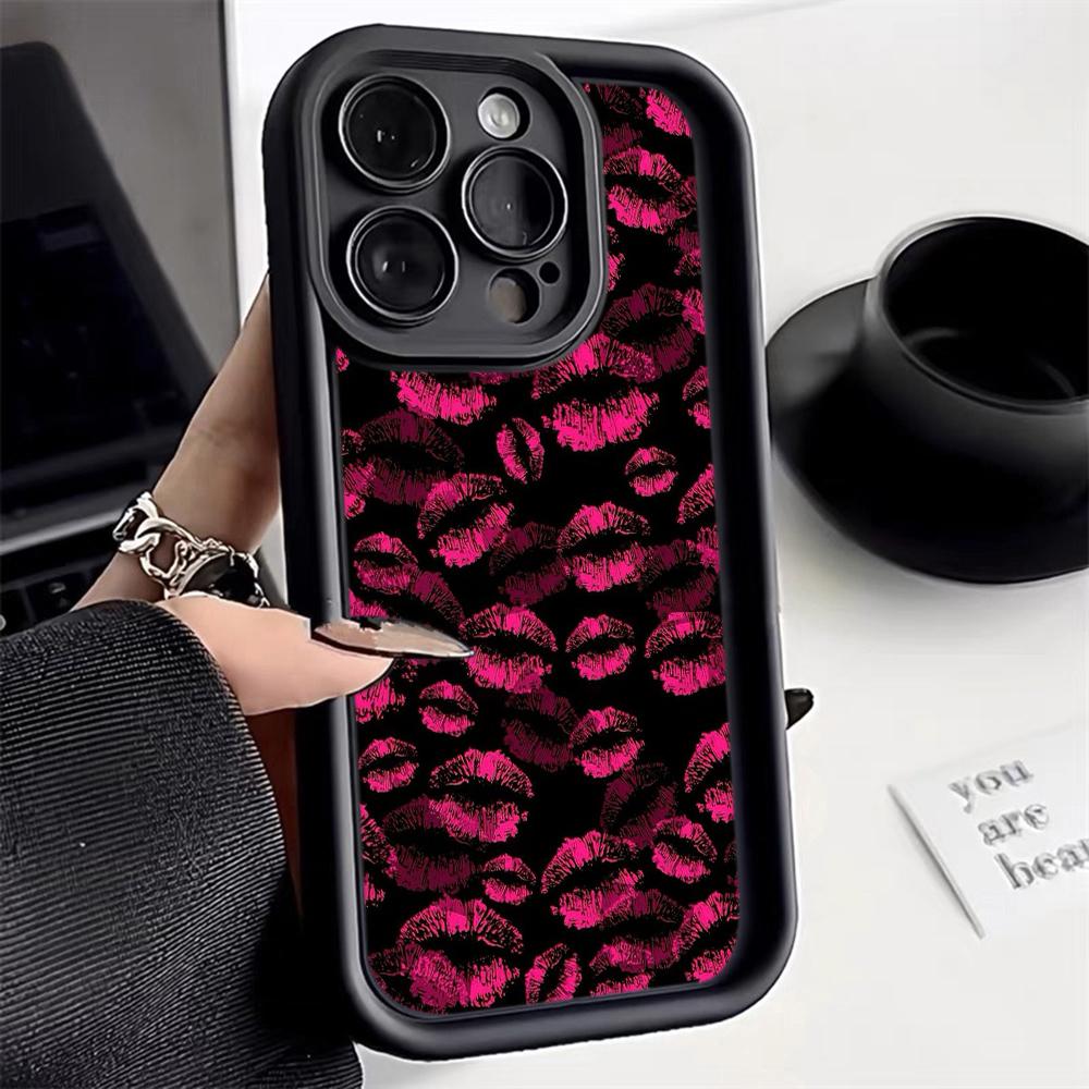 

LZ22 Lips Kiss Digital Design силиконовый чехол для телефона Infinix Smart 9 Hot 40i Tecno Camon 20 Moto G22 G30 OnePlus Google Pixel 9 противоударный задний чехол Tecno Spark GO 2024