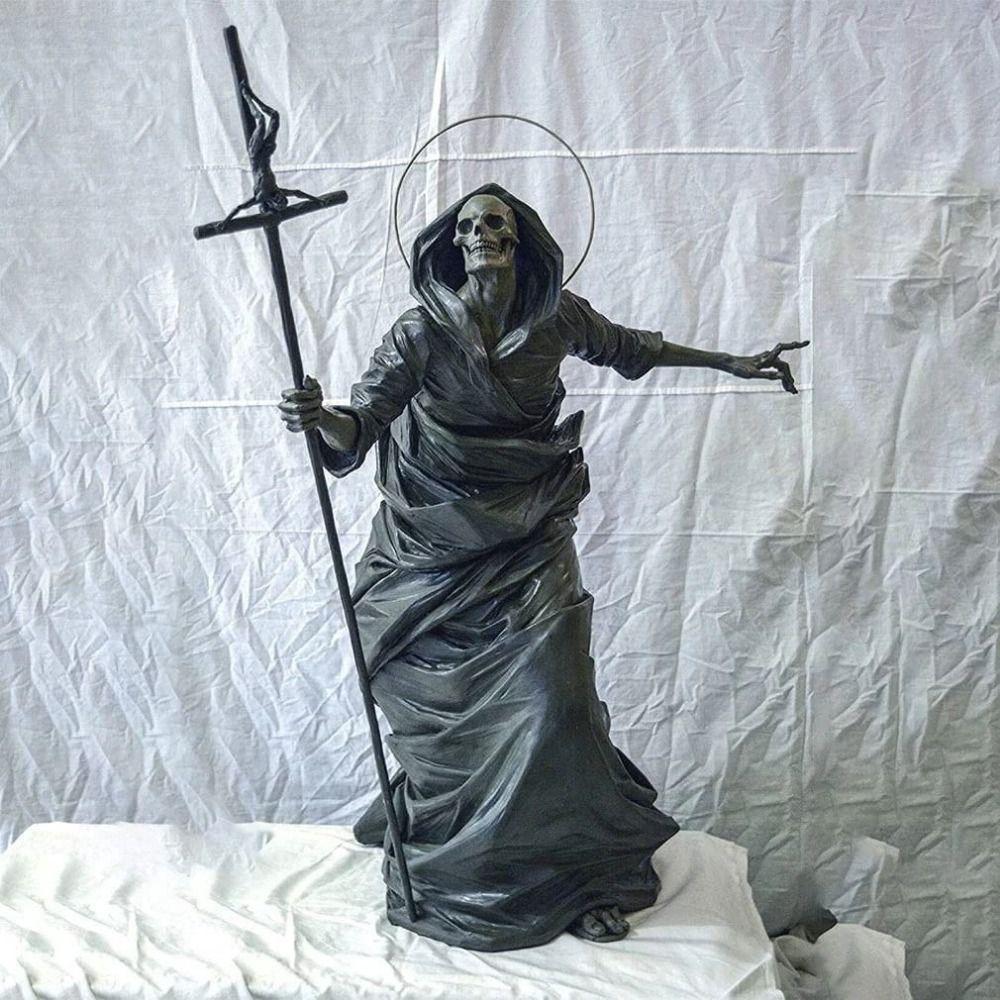 1 Set Crafts Black Skeleton Sculpture Handmade Resin Skeleton Ornaments  Party