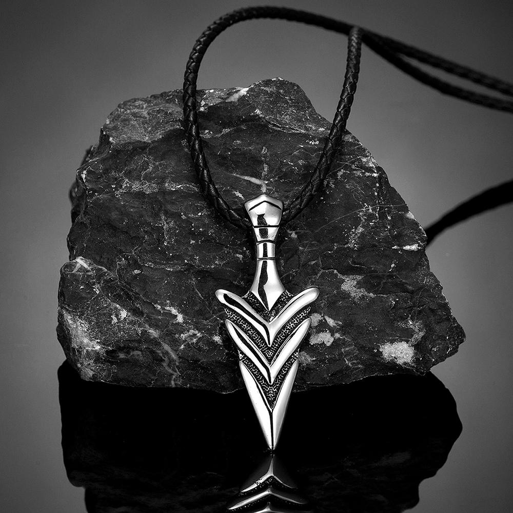 Norse Mythology Odins Spear Gungnir Necklace Men Viking Stainless Steel Pendant Scandinavian Amulet Jewelry