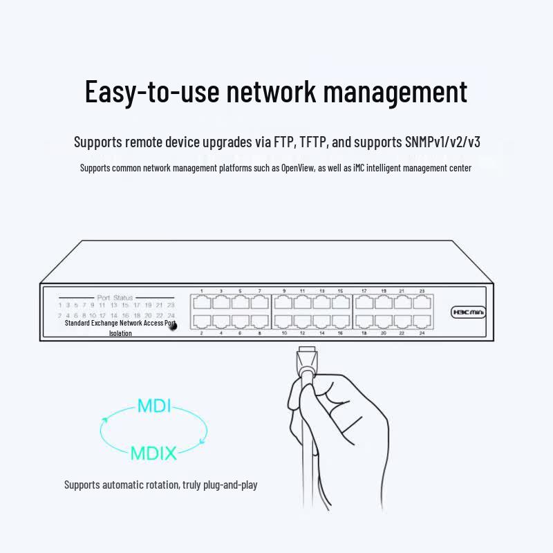 H3C US218-HP 24-Port Managed POE+ Switch