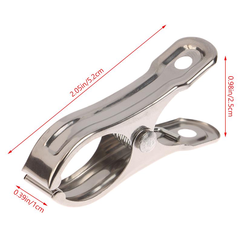 20Pcs Stainless Steel Laundry Clip Pool Beach Towel Clips Clothes Pins Garden Plant Grafting Clips Clothing Quilts Clamps