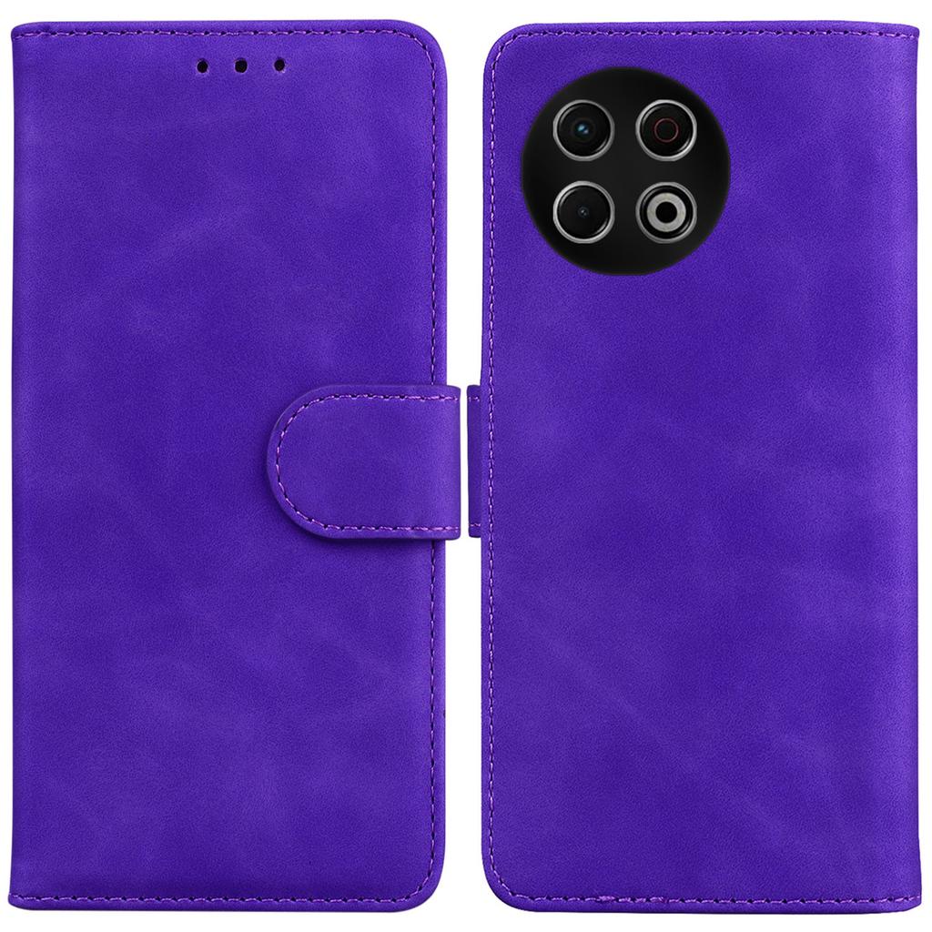 Etui dla TECNO Spark 30 Pro 4G, Jednokolorowe skórzane etui portfelowe na telefon