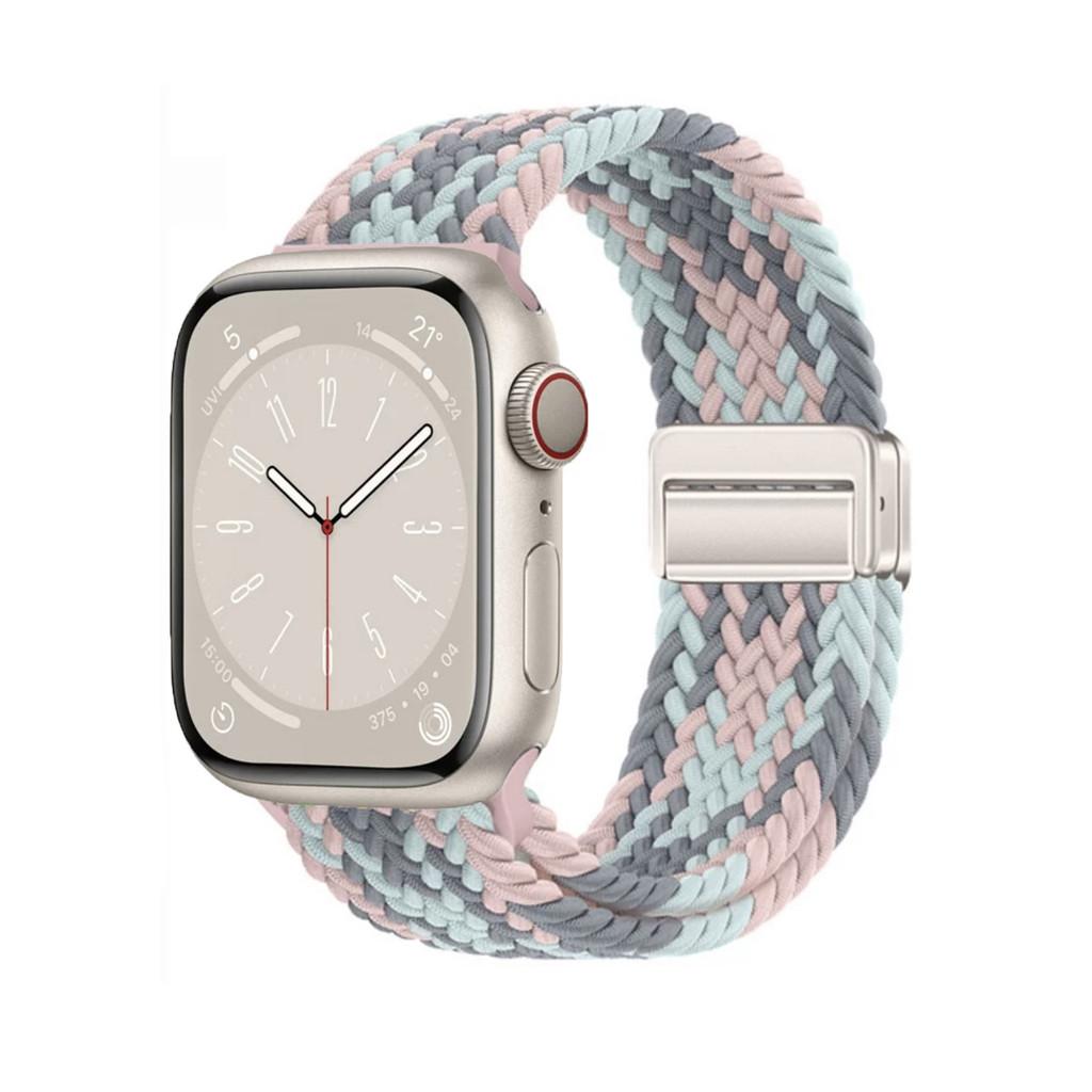 Nylon Braided Band Strap Compatible For Apple Watch S10 46mm 44mm 40mm 45mm 49mm 41mm 38mm iWatch Series Se 10 7 3 5 6 8 9 Ultra