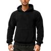 Men's Double-Sided Fleece Hoodie, Sherpa Pullover Hooded Sweatshirt, Winter Warm Outerwear