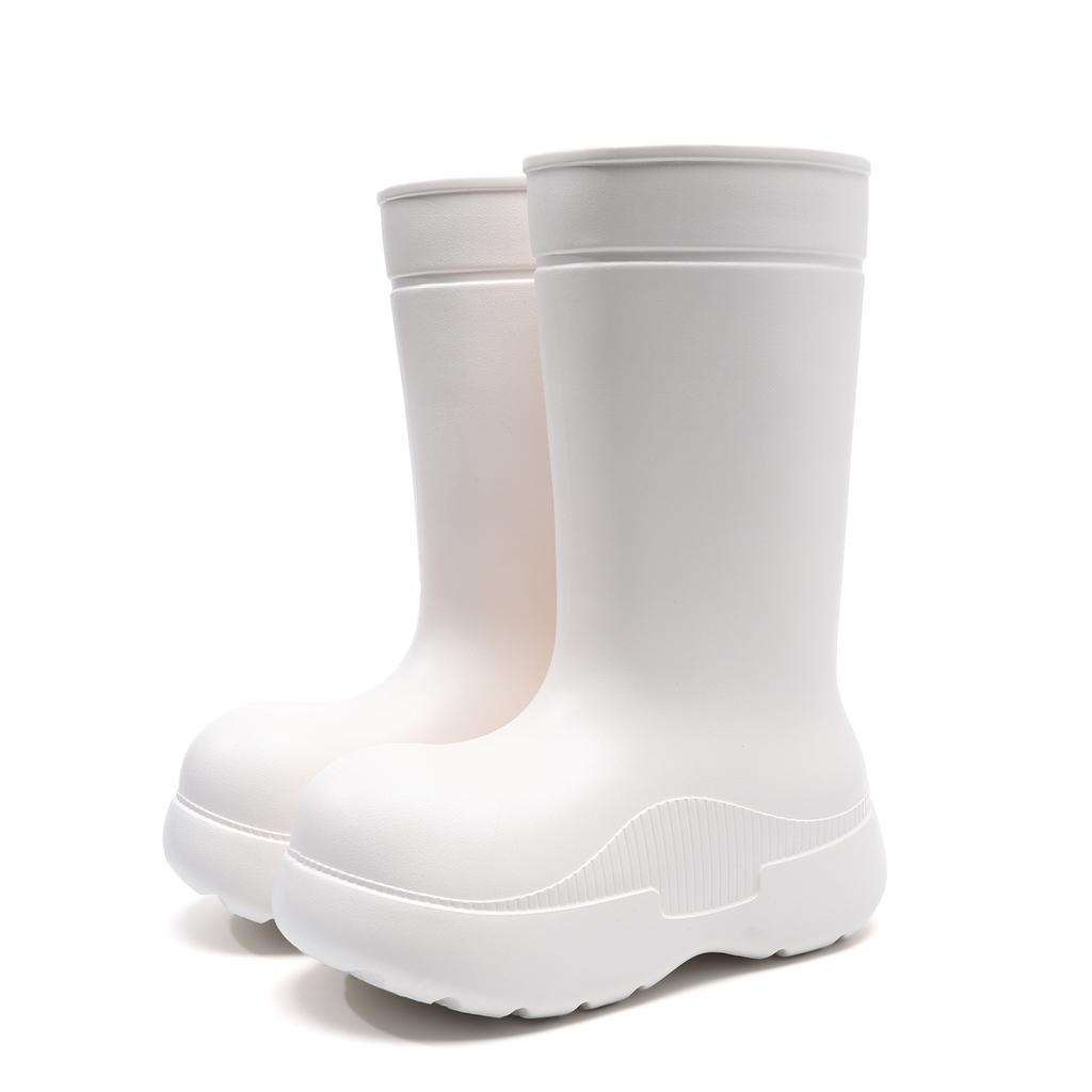 Spring and autumn new high rain boots women's leisure simple rainy day work non-slip wear-resistant waterproof comfortable rain shoes