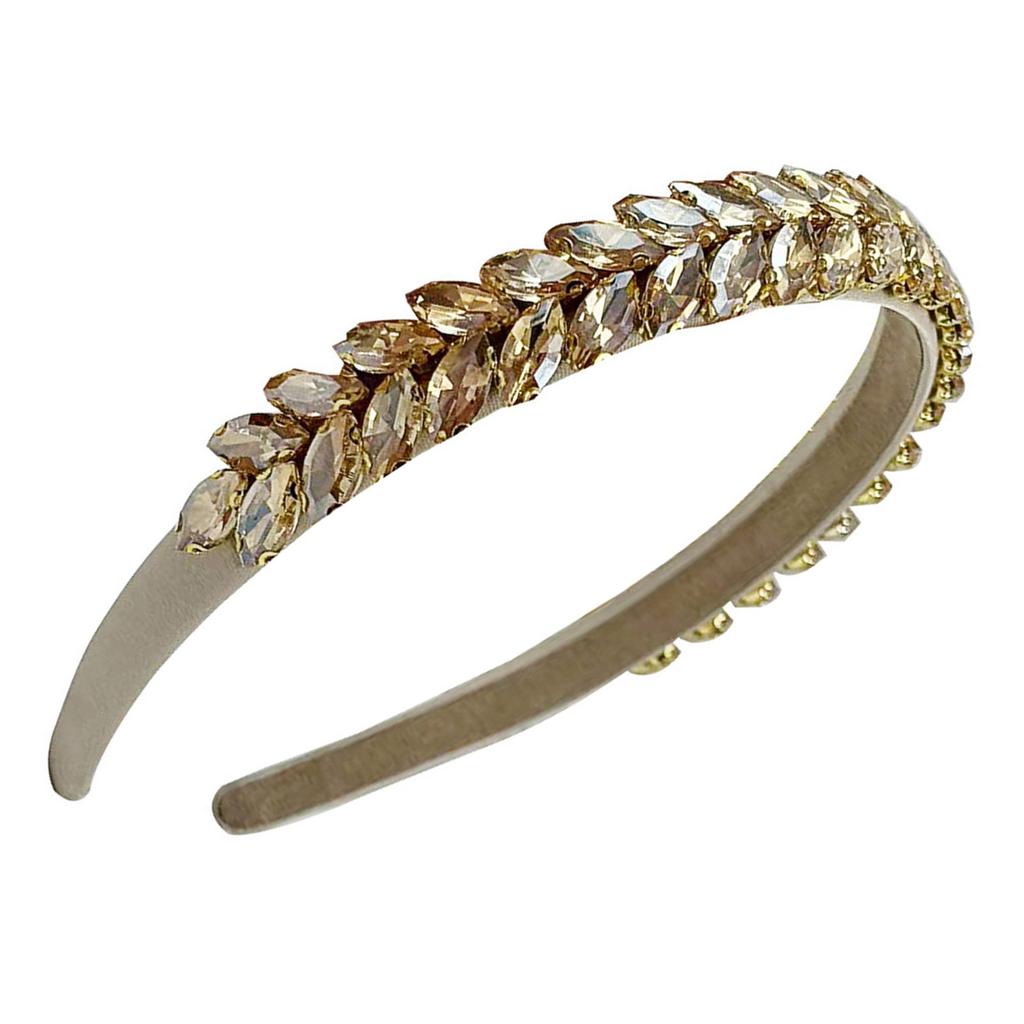 Elegant Baroque Styles Rhinestones Hairband for Formal Event and Special Occasion with Glittering Crystals Studded