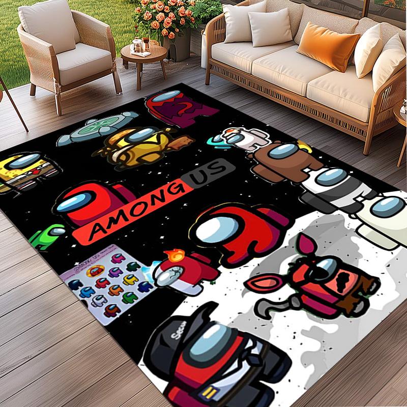 Among Us Print Rug, Washable Floor Carpet, For Entryway Dorm Laundry Room Office Study, Home Decor Birthday Christmas Gift