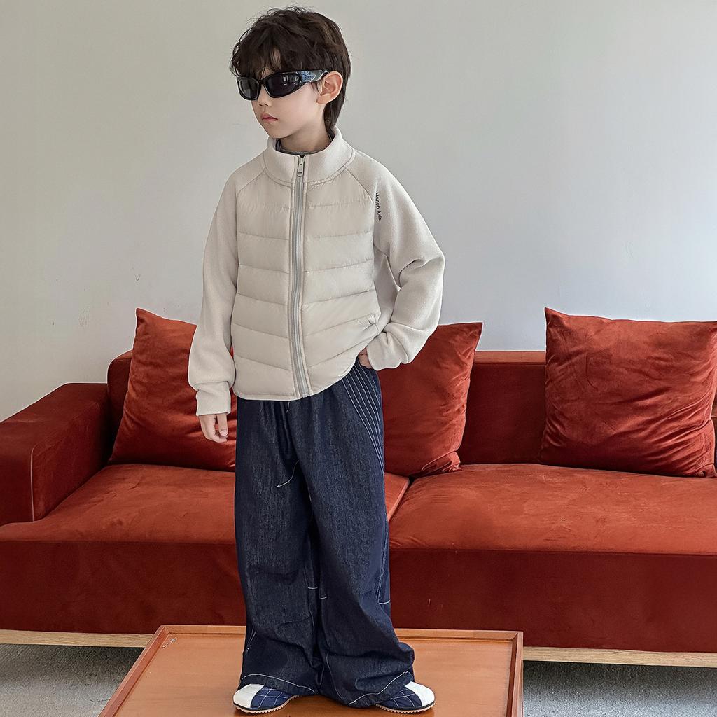 Autumn and Winter Fashionable Children's Patchwork Jackets and Lightweight Tops for Boys