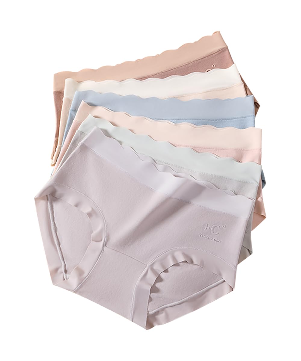 

RUOXIAO Хлопок и Размеры Женские 100% Трусики, Набор из 6 штук, Мягкие, Милые, Дышащие, Эластичные, M-XL [Б/У]