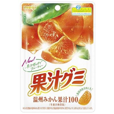 MEIJI Meiji Fruchtsaft-Gummibärchen Onshu Mikan 54gEigenschaftenKaubar und entspannend leicht zu essen” frui EigenschaftenKaubar und entspannend leicht zu essen”