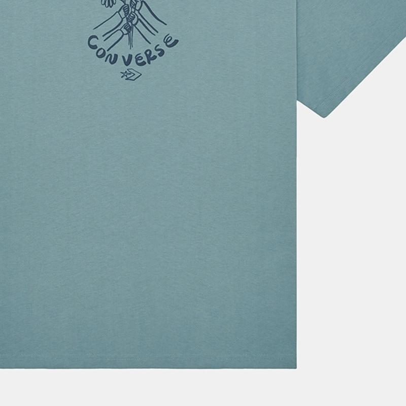 Converse Flower Friends Tee Asia Sizing 'Blue' Men's 10024757-A03