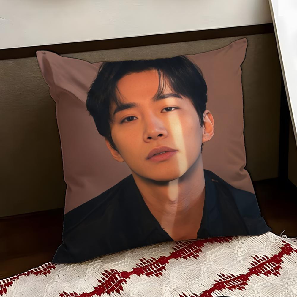 Kpop Lee JJunho Cushion Cover Reversible Soft Durable Pillow Cover Home Car MultiScene Use for Daily Comfort