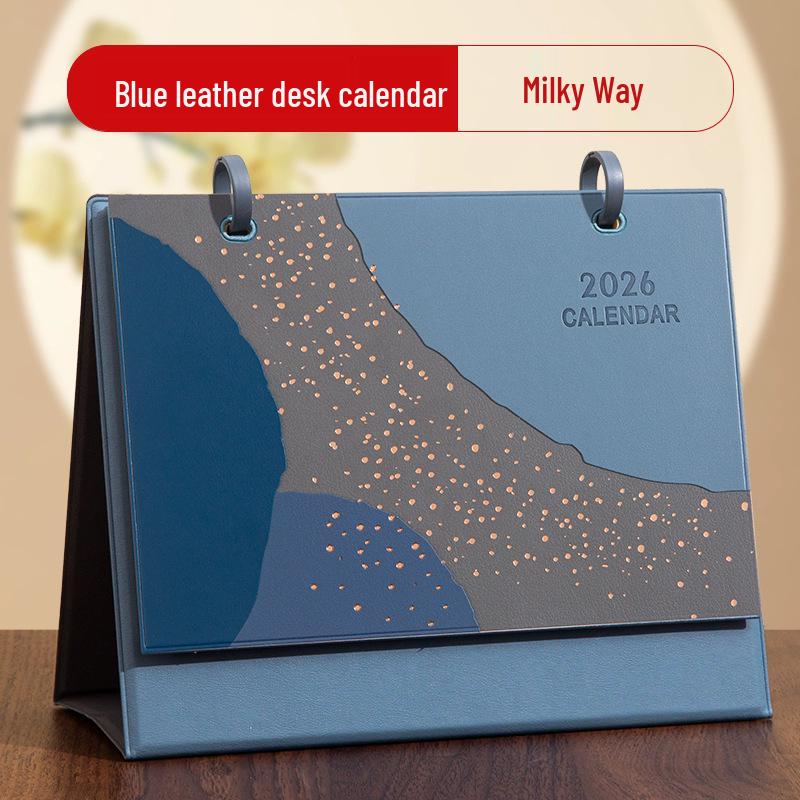 2026 Year of the Horse Leather Desk Calendar: Customizable High-End Planner & Desktop Ornament