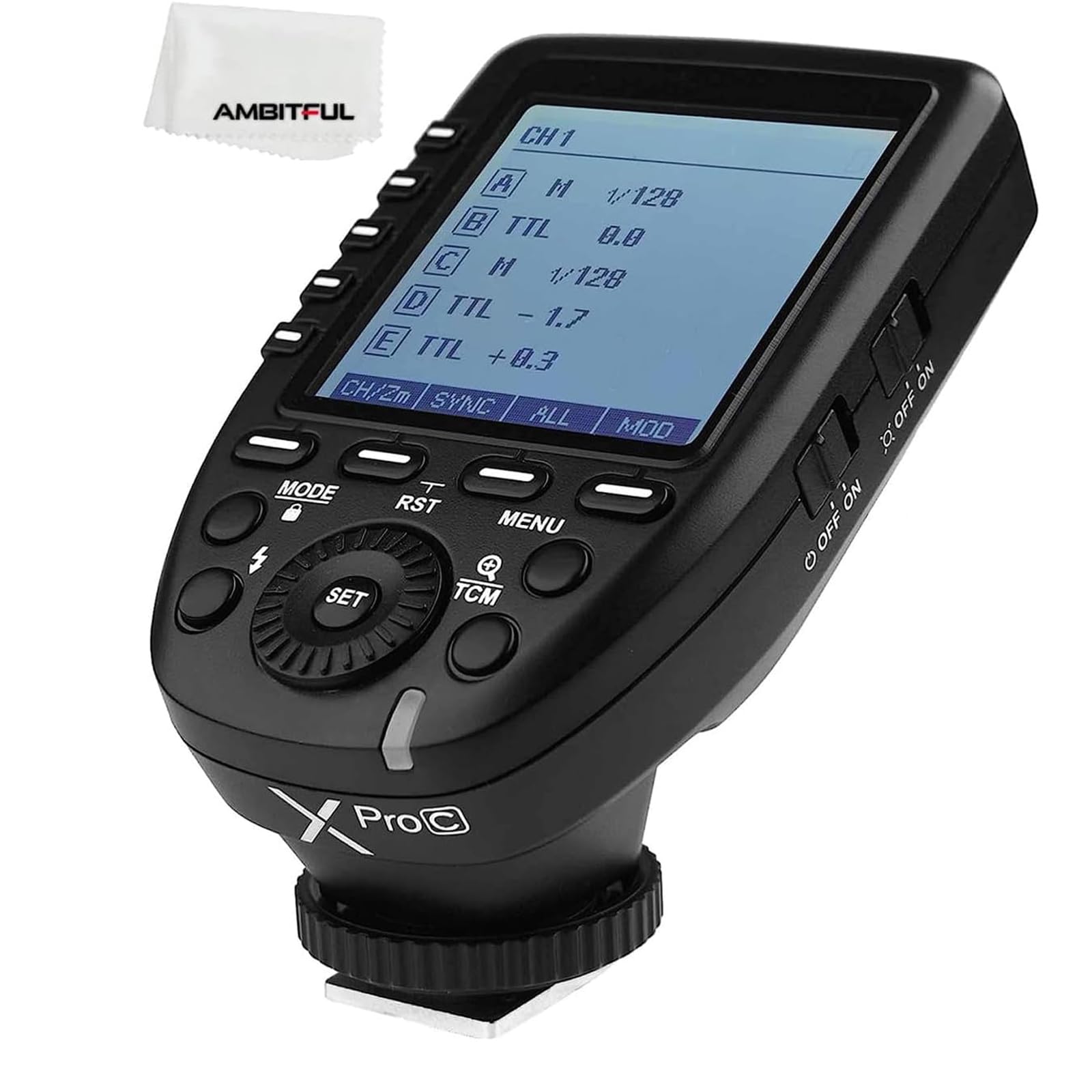 

Authorized GODOX TTL II Wireless Flash Trigger High Speed Sync X Compatible with LCD Screen Transmitter [GODOX Agent] XPro-C 2.4G 1/8000s System,