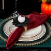 Halloween Napkin Rings, Maple Napkin Holders Fall Decorative Napkin Grommets For Thanksgiving Halloween Table Decorations