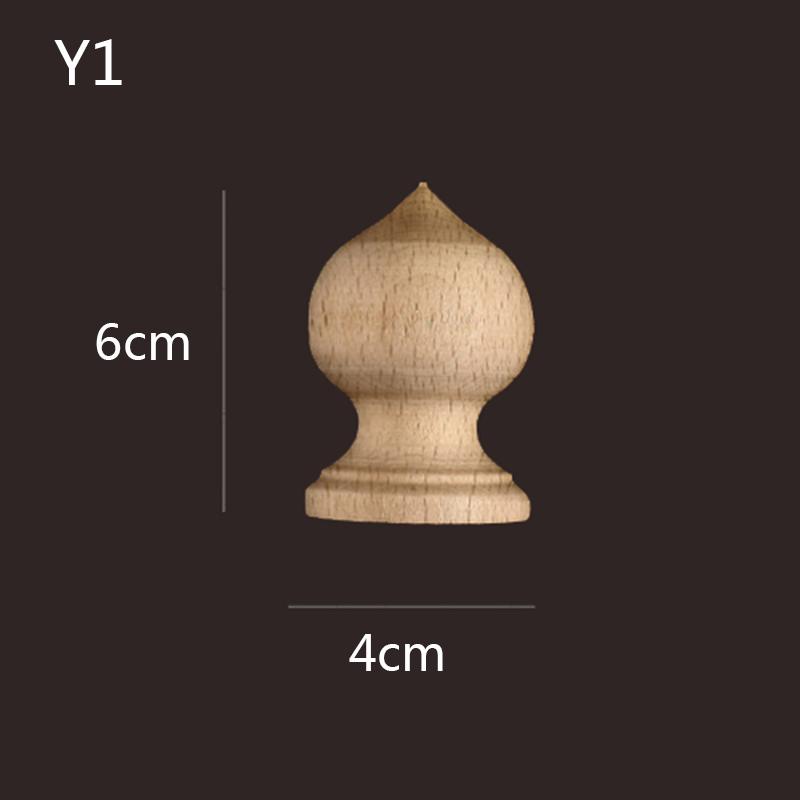 Escultura em madeira Arca Perna Circular Pé de madeira Móveis Bola cilíndrica Aplique Kawaii Decoração de quarto Decoração de escada de leão de madeira