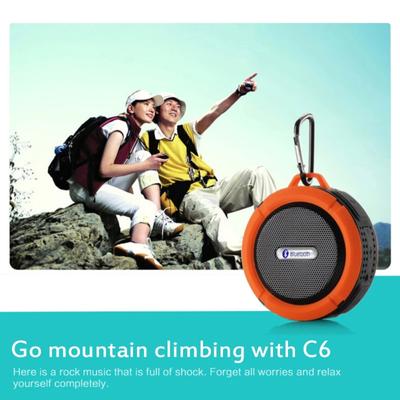 C6 Su Geçirmez Hoparlör Vantuz Mini Bluetooth uyumlu Stereo Hoparlör Doğa Sporları Mini