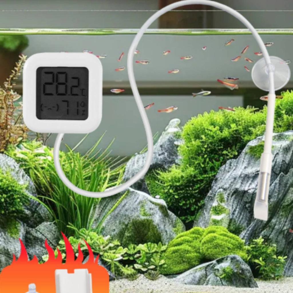 Aquatic Enclosure Thermometer with Measuring Device High Precise Measuring Device Smart Water Temperature Monitor Digital