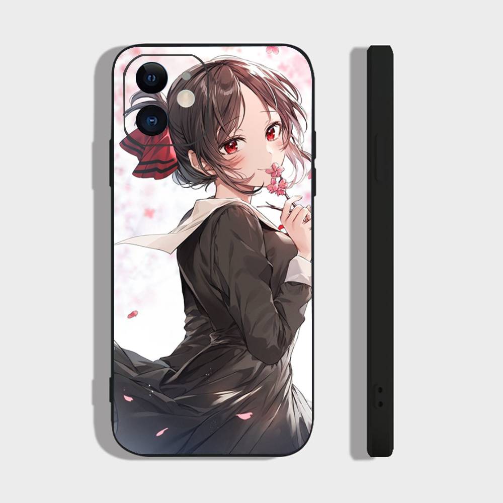 Shinomiya Kaguya Anime Kaguya-sama Love Is War Phone Case For IPhone 17 Air 16 15 14 13 Pro Max 11 12 Black Silicone Cover