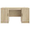 Desk Sonoma Oak Finish 142.5 x 50 x 75 cm Particleboard