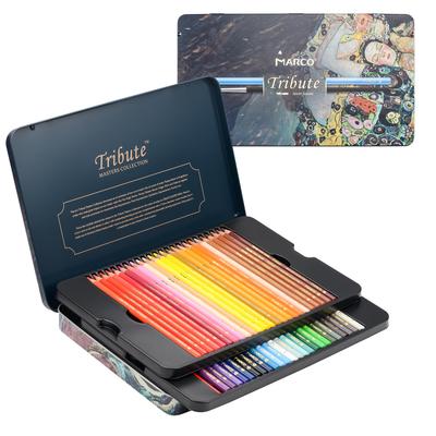 Marco Colored Pencils for 48 High Soft Good Thick 10 Coloring Book for Elderly Coloring Book Coloring Pencil Set with Brush and Pencil Iron Colors