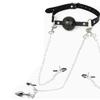 Mouth Gag Nipple Clamp Clitoris Clip Anal Butt Plug With Chain Clip Sex Toy Adjustable Breast Clip Stimulator
