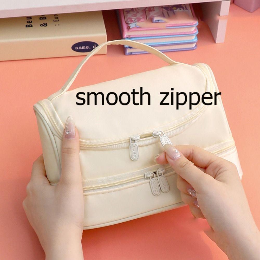 Non-woven Fabric Pencil Case Large Capacity Stationery Storage Pouch Handheld Pen Bag  School