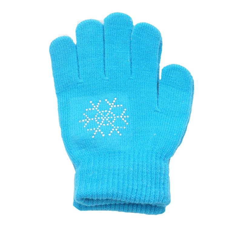 Children's and Adults' Non-slip Warm Ice Skating Gloves with Rubber Dots for Figure Skating