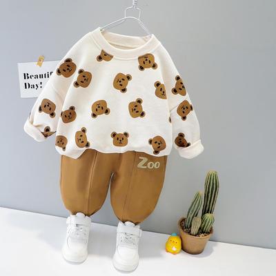 Spring Autumn Fashion Baby Clothes For Girls Children Cute Cartoon T-Shirt Pants 2Pcs/Ses Boys Clothing Sets Kids Tracksuits