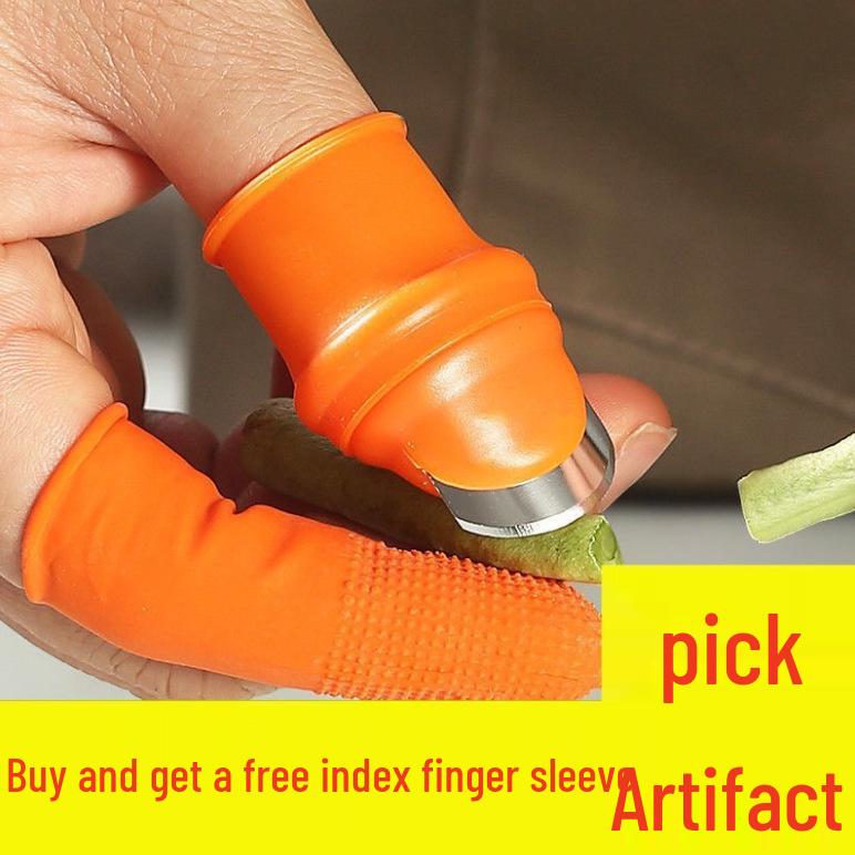 Automatický sběrač zeleniny a fazolí návlek na prst