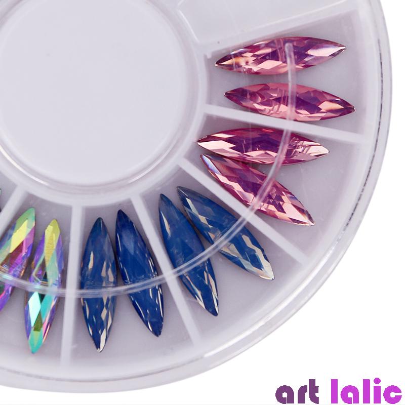 1 Wheel 3D Nails Art Decorations Rhinestones For Nails Horse Eye Design Crystal Accessories DIY Tool