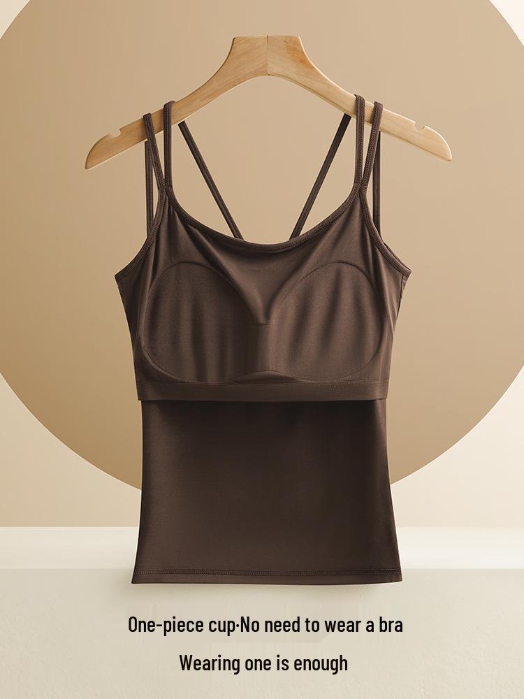 Damski Seksowny Top Kamizelka Plus Size z Wkładkami na Biust - Wszechstronna Bielizna Wewnętrzna i Odzież Wierzchnia