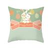 Easter Cartoon Cute Rabbit Digital Printing Short Plush Pillow Covers Decorative for Car Sofa Office Cushion Cover Home Goods